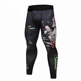Fitness Anti Wear Long Sleeved Fitness Tight Fitting Clothes (Option: Trousers-L)