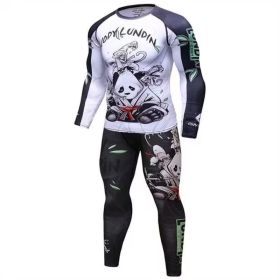 Fitness Anti Wear Long Sleeved Fitness Tight Fitting Clothes (Option: Suit-L)