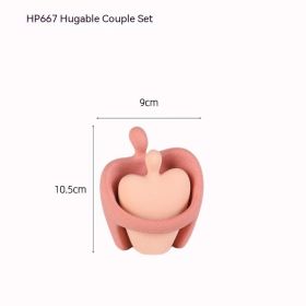 Home Creative Minimalistic Abstraction Couple Decoration (Option: HP667 Hug Couple Suit)
