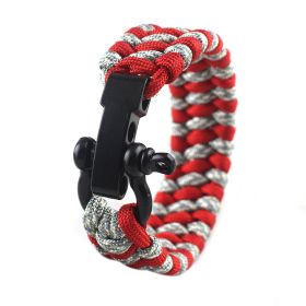 Field emergency survival bracelet (Color: Red)