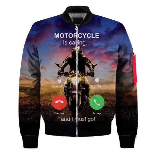 European And American Code Cross-Border Men's 3D Digital Color Printing Flight Jacket, Motorcycle Flight Suit One Drop Delivery