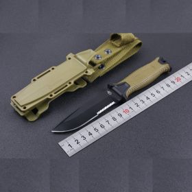 Wilderness Survival Jungle Adventure Diving Gaiter Knife (Option: Army green)