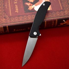 Outdoor Folding Knife For Camping And Hunting (Color: Black)