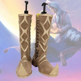 Synthetic Leather Cosplay Shoes Boots (Option: Khaki-35)