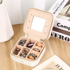 Flannel Jewelry Box Internet Celebrity Minimalist (Option: White-Jewelry box)