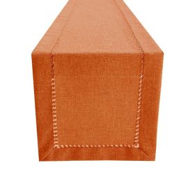 Coffee Table Imitation Linen Polyester Rayon Table Runner (Option: 16th Bright Orange-32x183cm180g)