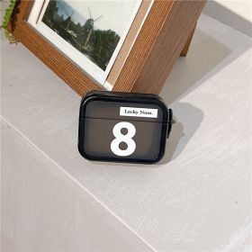Simple Digital Protective Cover Wireless Bluetooth Earphone Cover (Option: Transparent Black 8-Airpods Pro)