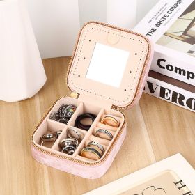 Flannel Jewelry Box Internet Celebrity Minimalist (Option: Pink-Jewelry box)
