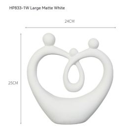 Home Creative Minimalistic Abstraction Couple Decoration (Option: HP833 1W Large Frosted White)