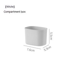 Bathroom Cabinet Cosmetics Storage Box (Option: Small Size White B)