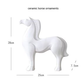Home Creative Minimalistic Abstraction Couple Decoration (Option: HP097 Big White Horse)