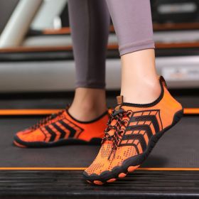 Men's And Women's Non-slip Five-finger Mountaineering Fitness Shoes (Option: D025 Orange-45)