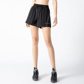 Fashionable New Sports Shorts For Women (Option: Black-XL)