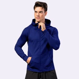 Fitness Running Training Long Sleeve (Option: Navy Blue-XL)