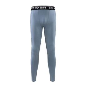 Quick-dry Pants Men's Bottoming Tights Trousers (Option: Haze Blue-XXXL)