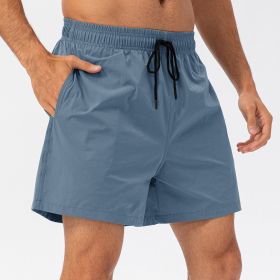 Loose Fitness Casual Running Shorts (Option: Gray Blue-XL)